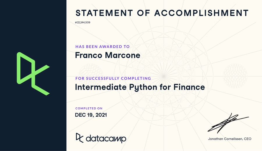 intermediate python finance